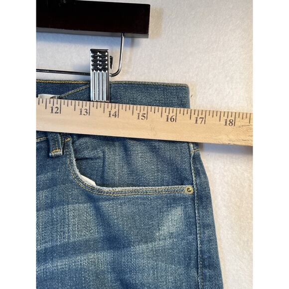 Frame Womens 30 Le Garcon Crop Denim Jeans Blue Distressed Mid Rise Straight - Picture 6 of 8